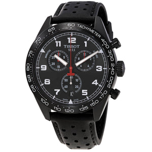 Buy Shop Tissot T Sport PRS 516 Chronograph Black Dial Black Leather Strap Watch for Men - T131.617.36.051.00 USA Online