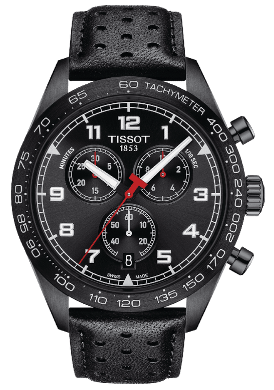 Buy Shop Tissot T Sport PRS 516 Chronograph Black Dial Black Leather Strap Watch for Men - T131.617.36.051.00 USA Online