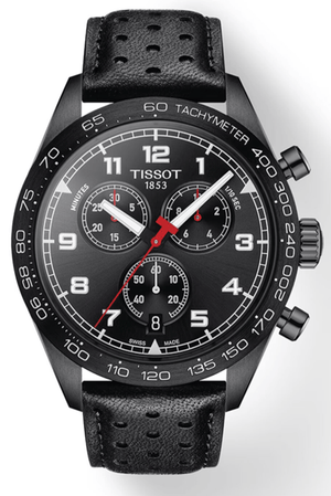 Buy Shop Tissot T Sport PRS 516 Chronograph Black Dial Black Leather Strap Watch for Men - T131.617.36.052.00 USA Online