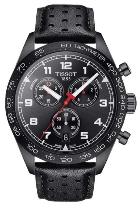 Buy Shop Tissot T Sport PRS 516 Chronograph Black Dial Black Leather Strap Watch for Men - T131.617.36.052.00 USA Online