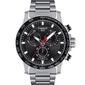 Buy Shop Tissot T Sport PRS 516 Chronograph Black Dial Silver Steel Strap Watch For Men - T100.417.11.051.01 USA Online