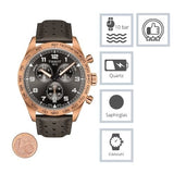 Buy Shop Tissot T Sport PRS 516 Chronograph Grey Dial Grey Leather Strap Watch for Men - T131.617.36.082.00 USA Online