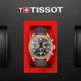 Buy Shop Tissot T Sport PRS 516 Chronograph Grey Dial Grey Leather Strap Watch for Men - T131.617.36.082.00 USA Online