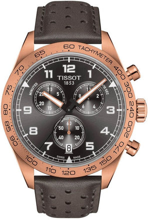 Buy Shop Tissot T Sport PRS 516 Chronograph Grey Dial Grey Leather Strap Watch for Men - T131.617.36.082.00 USA Online