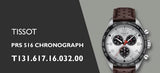 Buy Shop Tissot T Sport PRS 516 Chronograph Silver Dial Brown Leather Strap Watch for Men - T131.617.16.032.00 USA Online