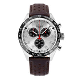 Buy Shop Tissot T Sport PRS 516 Chronograph Silver Dial Brown Leather Strap Watch for Men - T131.617.16.032.00 USA Online