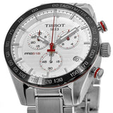 Buy Shop Tissot T Sport PRS 516 Chronograph White Dial Silver Steel Strap Watch For Men - T100.417.11.031.00 USA Online