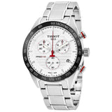 Buy Shop Tissot T Sport PRS 516 Chronograph White Dial Silver Steel Strap Watch For Men - T100.417.11.031.00 USA Online