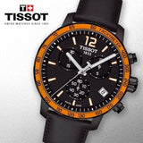 Buy Shop Tissot T Sport Quickster Chronograph Black Dial Black Rubber Strap Watch For Men - T095.417.36.057.01 USA Online