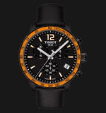 Buy Shop Tissot T Sport Quickster Chronograph Black Dial Black Rubber Strap Watch For Men - T095.417.36.057.01 USA Online