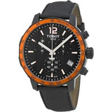 Buy Shop Tissot T Sport Quickster Chronograph Black Dial Black Rubber Strap Watch For Men - T095.417.36.057.01 USA Online