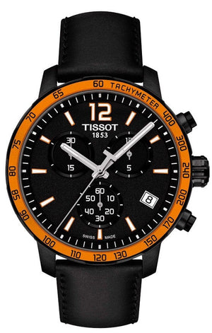Buy Shop Tissot T Sport Quickster Chronograph Black Dial Black Rubber Strap Watch For Men - T095.417.36.057.01 USA Online