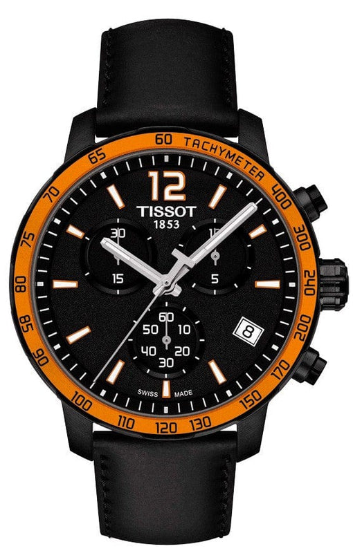 Buy Shop Tissot T Sport Quickster Chronograph Black Dial Black Rubber Strap Watch For Men - T095.417.36.057.01 USA Online