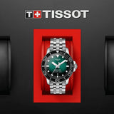 Buy Shop Tissot Seastar 1000 Powermatic 80 Green Dial Silver Steel Strap Watch For Men - T120.407.11.091.01 USA Online