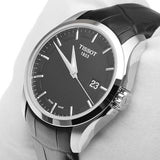 Buy Shop Tissot T Trend Couturier Black Dial Black Leather Strap Watch For Women - T035.210.16.051.00 USA Online