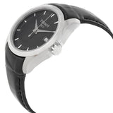 Buy Shop Tissot T Trend Couturier Black Dial Black Leather Strap Watch For Women - T035.210.16.051.00 USA Online