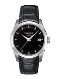 Buy Shop Tissot T Trend Couturier Black Dial Black Leather Strap Watch For Women - T035.210.16.051.00 USA Online