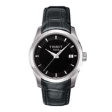 Buy Shop Tissot T Trend Couturier Black Dial Black Leather Strap Watch For Women - T035.210.16.051.00 USA Online