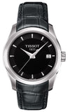 Buy Shop Tissot T Trend Couturier Black Dial Black Leather Strap Watch For Women - T035.210.16.051.00 USA Online