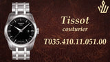 Buy Shop Tissot T Trend Couturier Chronograph Black Dial Silver Steel Strap Watch For Men - T035.410.11.051.00 USA Online