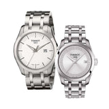 Buy Shop Tissot T Trend Couturier Chronograph White Dial Silver Steel Strap Watch For Men - T035.410.11.031.00 USA Online