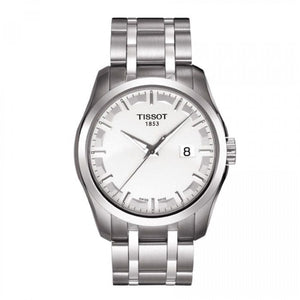 Buy Shop Tissot T Trend Couturier Chronograph White Dial Silver Steel Strap Watch For Men - T035.410.11.031.00 USA Online