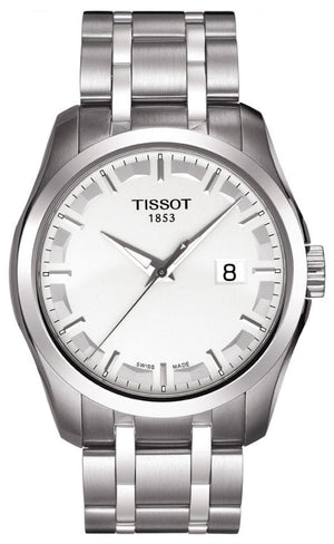 Buy Shop Tissot T Trend Couturier Chronograph White Dial Silver Steel Strap Watch For Men - T035.410.11.031.00 USA Online