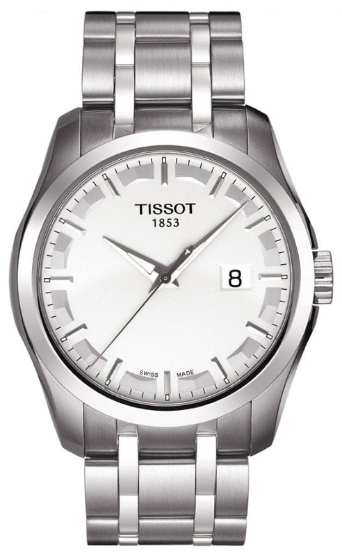 Buy Shop Tissot T Trend Couturier Chronograph White Dial Silver Steel Strap Watch For Men - T035.410.11.031.00 USA Online