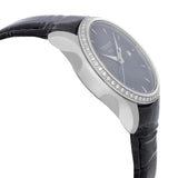 Buy Shop Tissot T Trend Couturier Diamonds Black Dial Black Leather Strap Watch for Women - T035.210.66.051.00 USA Online