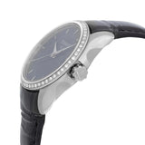 Buy Shop Tissot T Trend Couturier Diamonds Black Dial Black Leather Strap Watch for Women - T035.210.66.051.00 USA Online