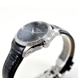 Buy Shop Tissot T Trend Couturier Diamonds Black Dial Black Leather Strap Watch for Women - T035.210.66.051.00 USA Online