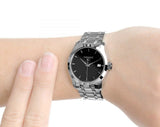 Buy Shop Tissot T Trend Couturier Lady Black Dial Silver Steel Strap Watch For Women - T035.210.11.051.00 USA Online