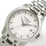 Buy Shop Tissot T Trend Couturier White Dial Silver Steel Strap Watch For Women - T035.210.11.011.00 USA Online