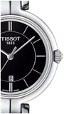 Buy Shop Tissot T Trend Flamingo Black Dial Silver Steel Strap Watch For Women - T094.210.11.051.00 USA Online