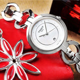 Buy Shop Tissot T Trend Flamingo Mother of Pearl Dial Silver Steel Strap Watch for Women - T094.210.11.116.00 USA Online