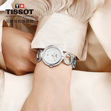 Buy Shop Tissot T Trend Flamingo Mother of Pearl Dial Silver Steel Strap Watch for Women - T094.210.11.116.00 USA Online