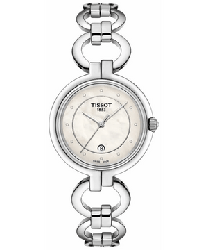 Buy Shop Tissot T Trend Flamingo Mother of Pearl Dial Silver Steel Strap Watch for Women - T094.210.11.116.00 USA Online