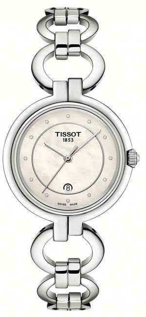 Buy Shop Tissot T Trend Flamingo Mother of Pearl Dial Silver Steel Strap Watch for Women - T094.210.11.116.00 USA Online