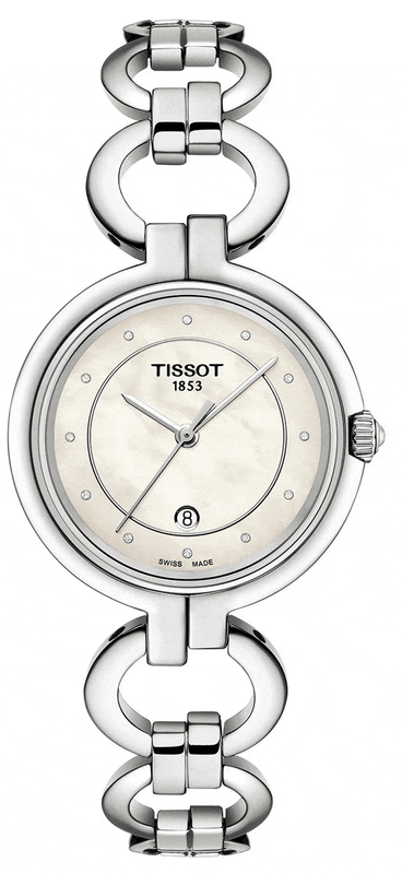 Buy Shop Tissot T Trend Flamingo Mother of Pearl Dial Silver Steel Strap Watch for Women - T094.210.11.116.00 USA Online