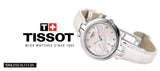 Buy Shop Tissot T Trend Flamingo Valentines Mother of Pearl White Dial White Leather Strap Watch For Women - T094.210.16.111.01 USA Online