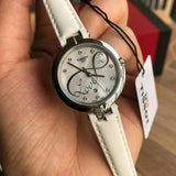 Buy Shop Tissot T Trend Flamingo Valentines Mother of Pearl White Dial White Leather Strap Watch For Women - T094.210.16.111.01 USA Online