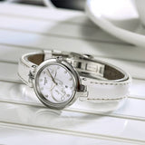 Buy Shop Tissot T Trend Flamingo Valentines Mother of Pearl White Dial White Leather Strap Watch For Women - T094.210.16.111.01 USA Online