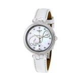 Buy Shop Tissot T Trend Flamingo Valentines Mother of Pearl White Dial White Leather Strap Watch For Women - T094.210.16.111.01 USA Online