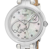 Buy Shop Tissot T Trend Flamingo Valentines Mother of Pearl White Dial White Leather Strap Watch For Women - T094.210.16.111.01 USA Online
