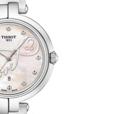 Buy Shop Tissot T Trend Flamingo Valentines Mother of Pearl White Dial White Leather Strap Watch For Women - T094.210.16.111.01 USA Online