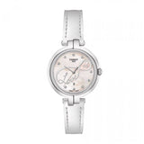 Buy Shop Tissot T Trend Flamingo Valentines Mother of Pearl White Dial White Leather Strap Watch For Women - T094.210.16.111.01 USA Online