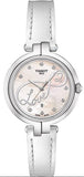 Buy Shop Tissot T Trend Flamingo Valentines Mother of Pearl White Dial White Leather Strap Watch For Women - T094.210.16.111.01 USA Online