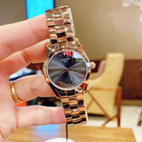 Buy Shop Tissot T Wave Anthracite Dial Rose Gold Steel Strap Watch For Women - T112.210.33.061.00 USA Online