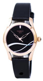 Buy Shop Tissot T Wave Black Dial Black Leather Strap Watch For Women - T112.210.36.051.00 USA Online