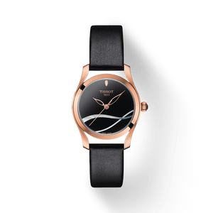 Buy Shop Tissot T Wave Black Dial Black Leather Strap Watch For Women - T112.210.36.051.00 USA Online